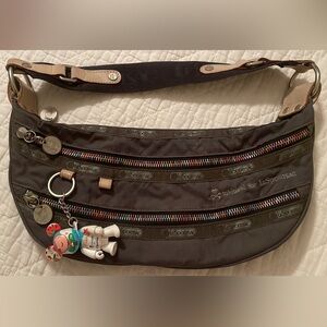 Vintage LeSportsac x Tokidoki CITTA Shoulder Bag with Bearbrick Keychain